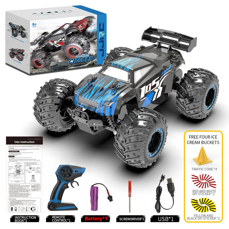 JJRC Q105 1:18 20 Km/h 2.4GHz Double Motors Drive Climbing With LED Light Off Road Remote Control Cars Drift Monster Truck Toys