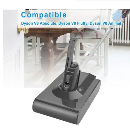 For Dyson V8 12800mAh 21.6V Battery Absolute Fluffy/Animal Li-ion Vacuum Cleaner Rechargeable Battery18650 A-level Battery Cells
