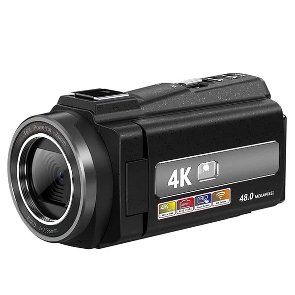 4K Video Camera Camcorder With Microphone 48MP Vlogging  16X Zoom 3.0" Touch Screen IR Night Vision Wi-Fi Vlog Cameras Web