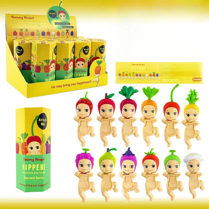 1Set Sonny Angel Blind Box 20th XMAS Love Hippers Back Dreaming Fruit Vegetable Series Toys Adult Figure Doll Valentine's Day