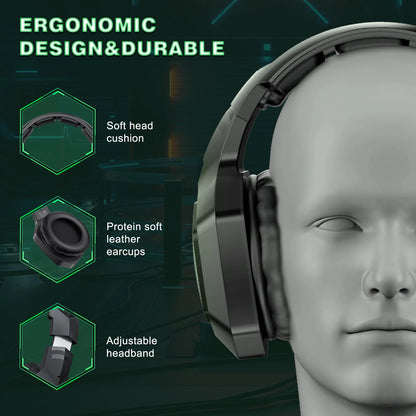 ONIKUMA B100 2.4Ghz Gaming Headset Noise Cancelling Wireless Headphone with Microphones RGB light Earphones for PS5, PS4, XBOX