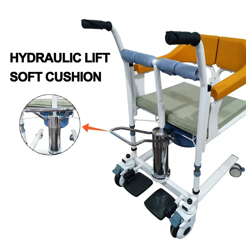 Hot Sale Wheelchair Toilet Commode Chair Electric Patient  Lifting Transfer Chair For Elderly And Disabled