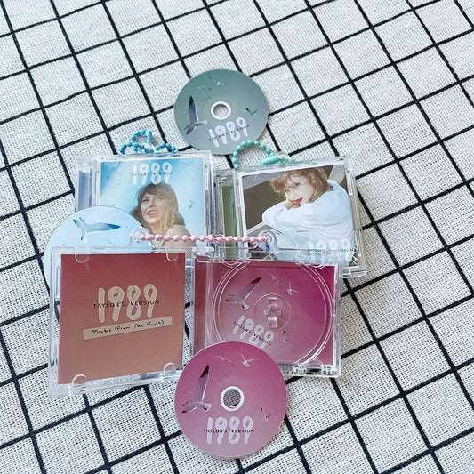 1pcs Custom mini CD case NFC Play songs DIY Artist Singer Music CD Smart Keychain Backpack decorative hangings