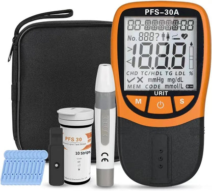 Multifunctional Blood Lipid Analyzer 5In1TC/HDL/TG/LDL Blood Monitoring Total Cholesterol PFS-30A Five item Detector