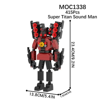 New Skibidi Toilet Weapon Titan TVMan Figure Building Block Toys For Boy Speakerman Bricks DIY Model Toy For Kid Adult Xmas Gift