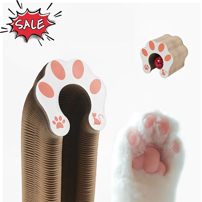 Magic Organ Foldable Cat Interactive funny Toys Pet Supplies with Bell Cat Grinding Claw Climbing Frame Round Corrugated Sleep