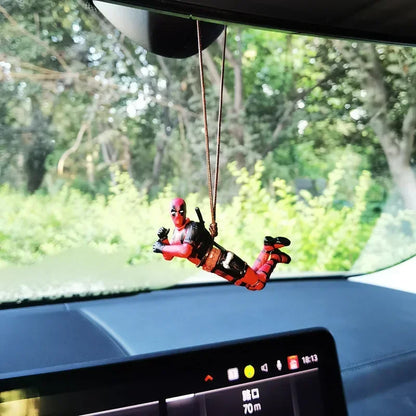 Deadpool Groot Anime Action Figure Sitting Posture Model X-Men Mini Doll Car Decoration Marvel Collection Figurine Toys Gift