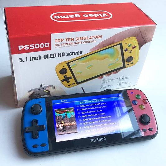 PS5000 Portable Handheld Game Console  for PS1/MAME/MD/NES/SNES Video Gaming Modern Portable 5 inch 3000+ gaming console