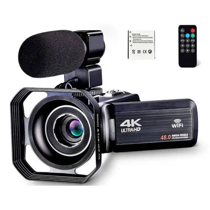 30MP 4K Ultra HD Video Camera  WiFi DV Camcorder Digital Video Camera 270 Degree Rotation Touch Screen 16X Digital Zoom Camera