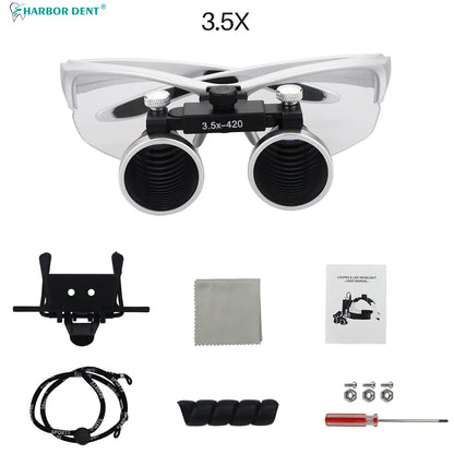 Dental Loupes 3.5x2.5x 320-420mm Goggles Lab Medical Binocular Magnifier Dental Surgery Surgical Optical lens magnifying Glass