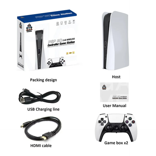 Hot Q10 3D Game Stick 128G Video game console retro 4K home console 2.4G doubles Wireless game controller supporting For PSP