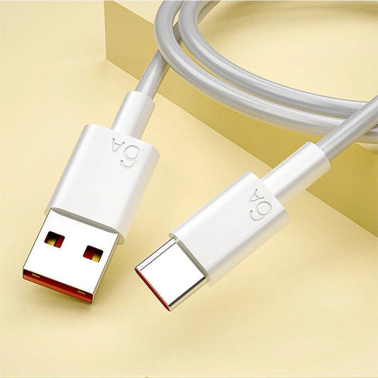 6A 66W USB C Cable Super-Fast Cable For Huawei Mate 40 50 Fast Charging USB Type C Charger Cable For Xiaomi 11 10 Pro USB-C Cord