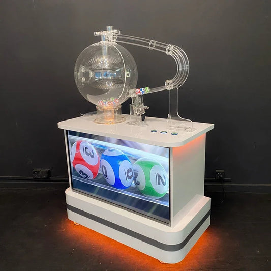 Air Mix Lottery Ball Machine with elegant looking for lucky draw 1D 2D 3D 4D 5D 6D lotto games