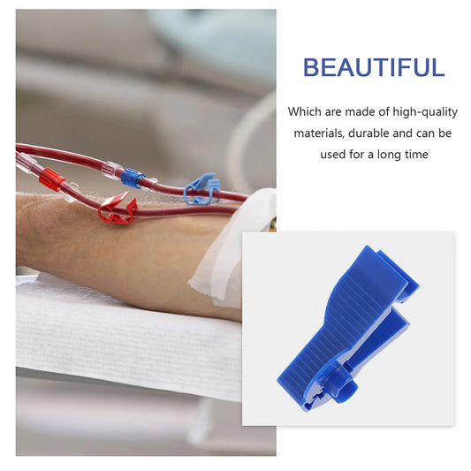 10 Pcs Dialysis Clip Peritoneal Tube Clamp Tubing Closure Bag Pipeline Fixator Supply Clips Holder