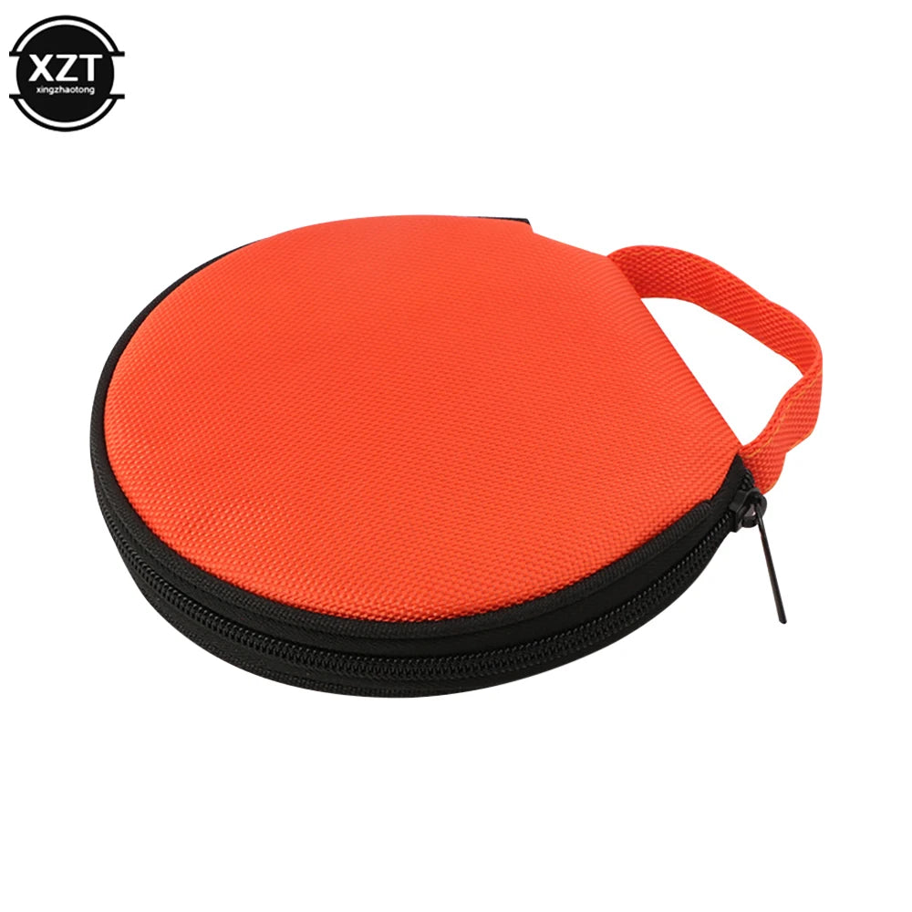Portable CD DVD Case Storage Disc 20 Capacity Dual-use Oxford Cloth Storage Bag Round Holder with Zipper for Home Car CD Box Bag