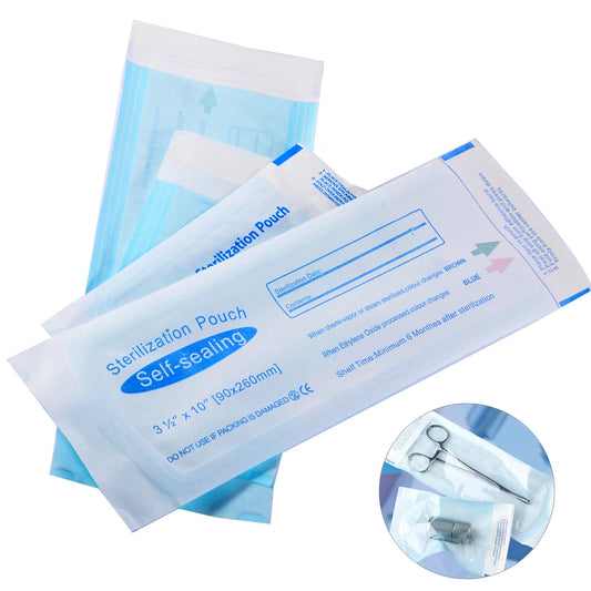 20PCS Self-sealing Sterilization Pouches Bags Medical-grade Bag Disposable Dental Tattoo Accessories Tool Storage Bag