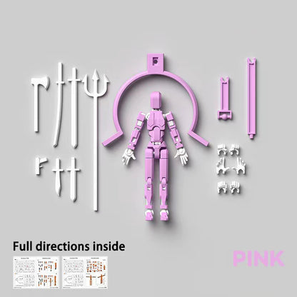 3D Printed Multi-articular Action Figures Mannequin With multiple accessories DIY modeling Model Toy for Kids Adults HolidayGift