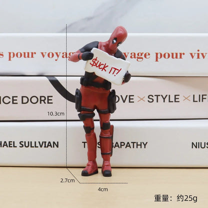Deadpool Action Figures Desk Car Interior Decoration Pendant Marvel Model Accessories Mini Doll Figurine Kids Cartoon Toys Gift