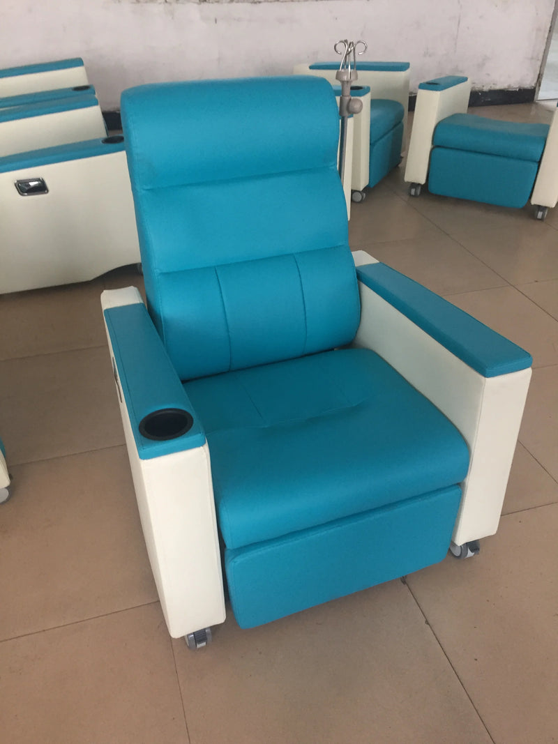Hospital Furniture IV Inoculation Chair Manual Dialysis Chair Medical Recliner Sofa Chair