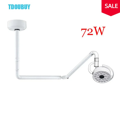 TDOUBUY LED Ceiling Surgical Exam Light Shadowless Lamp Pet Surgery Dental Department 72W Super Brightness  (90V-240V) 800mm