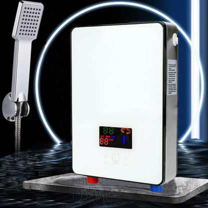 Sweetmile 110V 4500W Electric Water Heater High Precise Thermostat LED Touch Screen with Shower Head Outlet Pipe 30-55℃