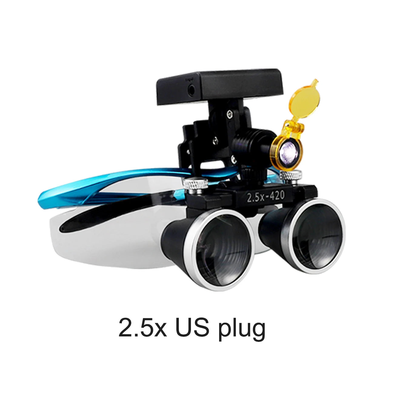 Dental Loupes Dental Magnifier Dental Lab Medical Loupes Magnification Binocular 2.5/3.5x Headlight Wireless  5W Headlamp