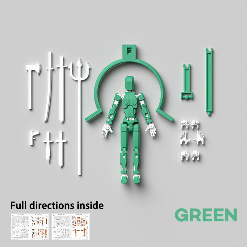 3D Printed Multi-articular Action Figures Mannequin With multiple accessories DIY modeling Model Toy for Kids Adults HolidayGift