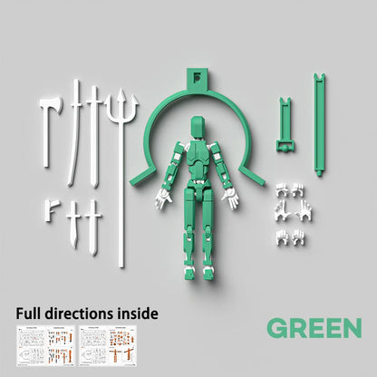 3D Printed Multi-articular Action Figures Mannequin With multiple accessories DIY modeling Model Toy for Kids Adults HolidayGift