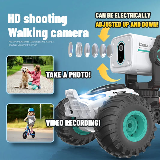2.4G Conversation HD Camera Car Remote Control Video Car Alloy Cross-Country Rock Climbing Stunt Durable Wild Sports Mini Camera