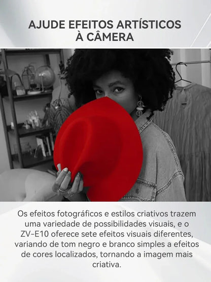 SONY Alpha ZV-E10 ZVE10 APS-C E-Mount Vlog Mirrorless Camera Digital Com 16-50mm Lens Compact Camera 4K Fotografia Profissional