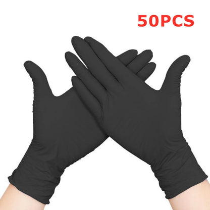 50/100PCS Disposable Nitrile Latex Rubber Gloves Dishwashing/Kitchen/Work//Garden/Household Cleaning Gloves Black/Blue Gloves