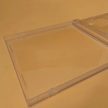1Pc Square Transparent Bottom CD Box Empty CD Case PP Plastic Milky Transparent CD Case CD Case Capacity 2 Discs