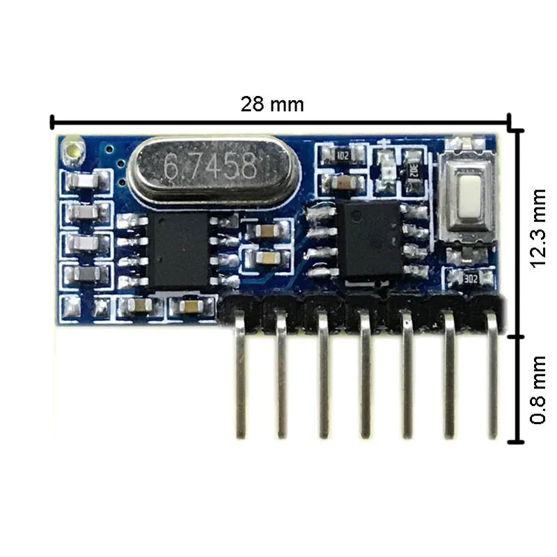 GERMA RF 433mhz Transmitter 4 Button Remote Control + Receiver Module Fixed EV1527 Decoding 4CH Output With Learning DIY Kit
