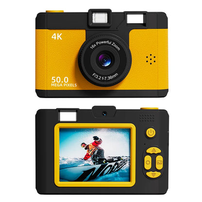 WIFI FHD 1080P Camera Digital Point and Shoot Cameras with 16X Zoom Anti Shake Compact Small retro Camera