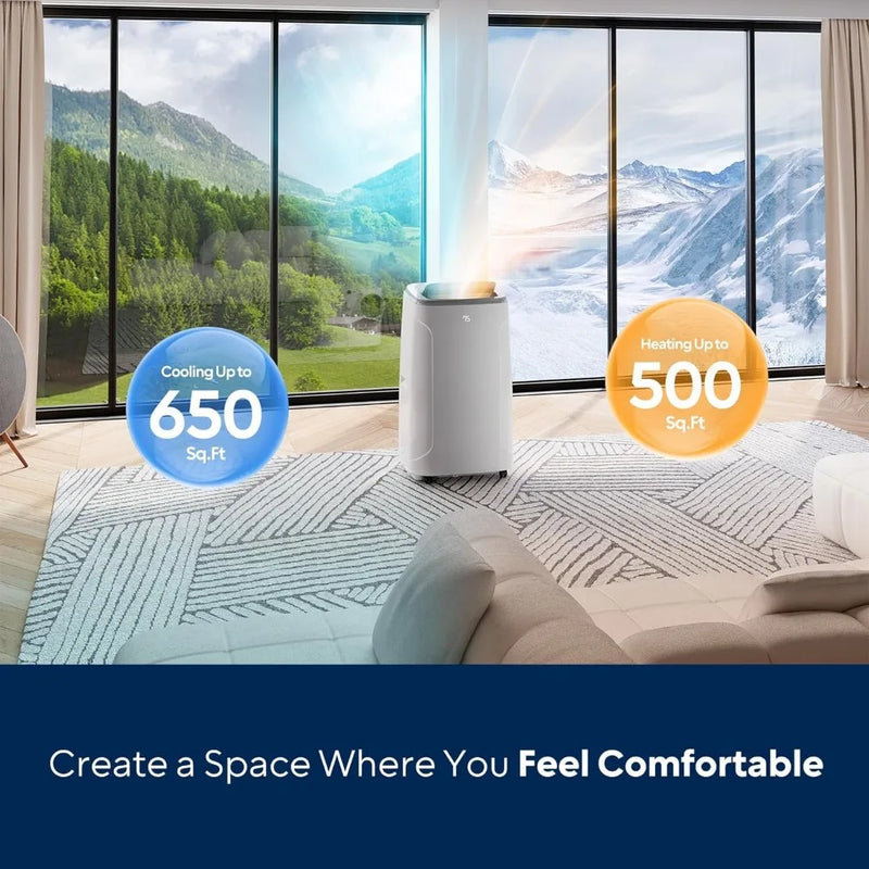 Air Conditioner 14000 BTU Portable AC with Heating, 4 Modes Air Conditioners for Large Room Up To 650 Sq,Ft