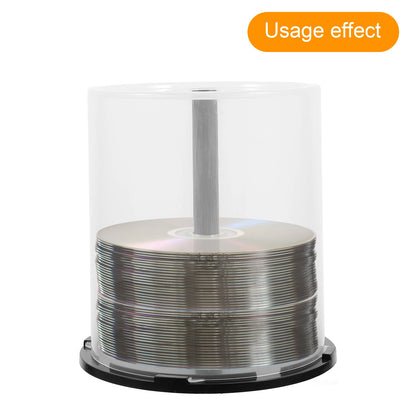 2pcs CD DVD Storage Bucket Plastic Disc Holder Empty Column Container CD Case Album Box Cases Organizer
