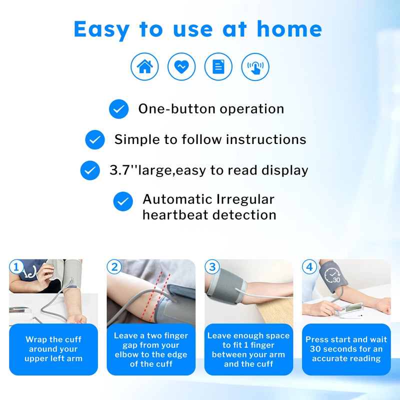 bioland 2008 Blood Pressure Monitor Tensiometer Upper Arm Automatic Digital BP Machine Heart Rate Monitor Backlight Blood Press