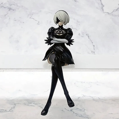 Anime NieR:Automata YoRHa No. 2 Type B Action Figure Hunter 2b Noodle Stopper Figurine Car Ornaments PVC Collection Model Toys