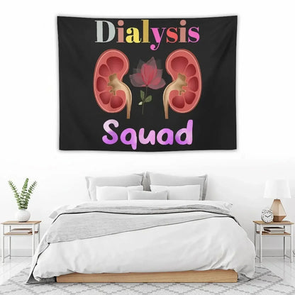 Dialysis Squad Nephrology Kidney Disease Nursing Tapestry Home Decor Accessories Decoration For Bedroom Tapestry