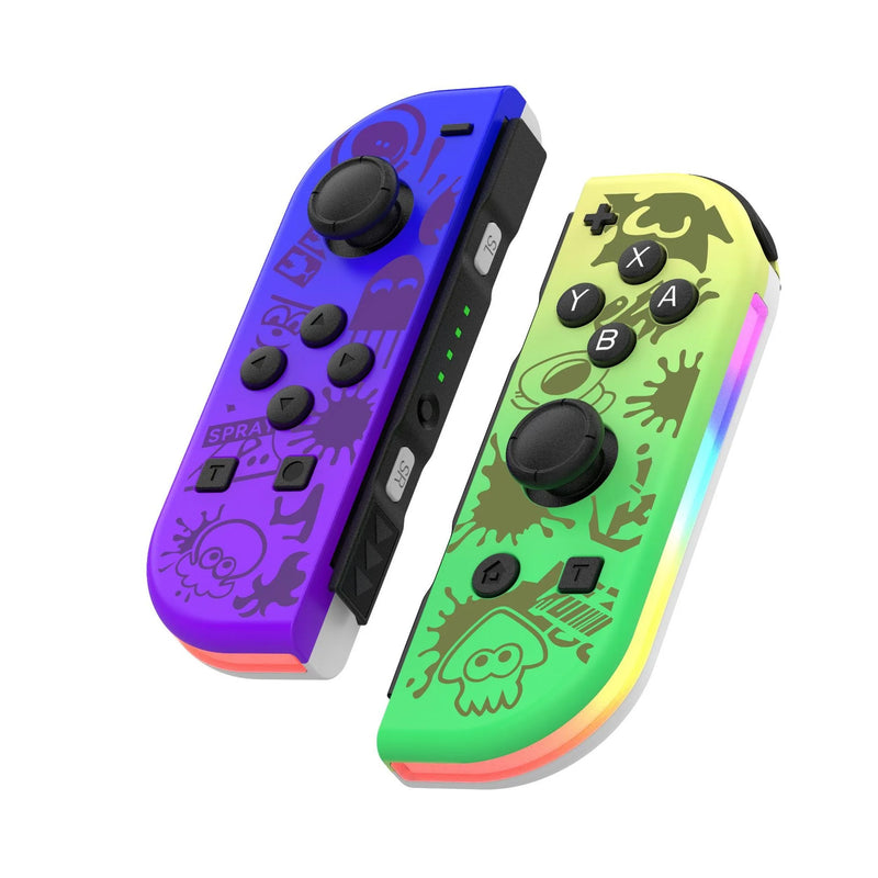 JOY 02 Wireless Gamepad RGB LED 5.2 BT Switch L/R Joypad for Nintendo Switch/Lite/Oled Cons Joystick with Dual Vibration For PC