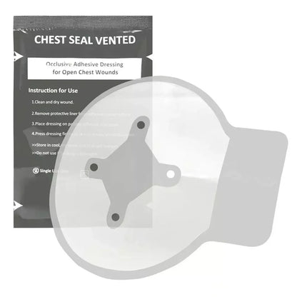 Portable Chest Seal Vented Dressing Bandage First Aid Kit Rescue Hyfin IFAK Chest Seal Outdoor Emergency Medical Treatment