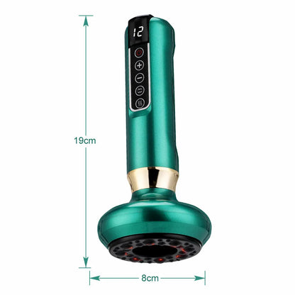 Electric Cupping Massager, Vacuum Suction Cup GuaSha Instrument Anti Cellulite Beauty Scraping Infrared Heat Slimming Massager