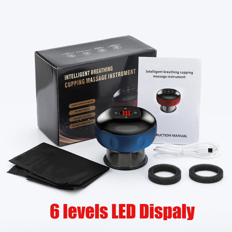 12 Speed Intelligent Vacuum Cupping Set Skin Scraping Massage Guasha Wireless Slimming Body Fat Burner Smart Cupping Electric