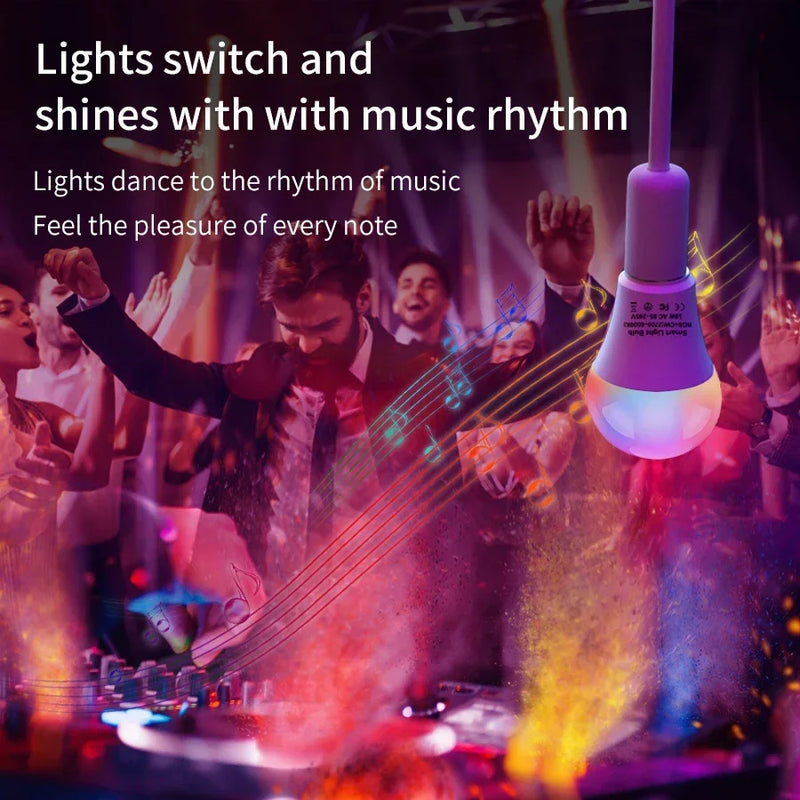AC 220V 110V Tuya WiFi Smart Bulb E27 10W 15W 20W Dimmable LED Light Bulb Voice Control Works with Alexa Google Assistant
