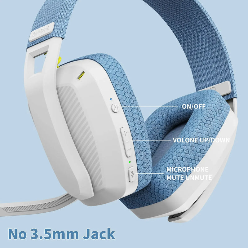 Binnune Bw06 2.4ghz Headphone Wireless Bluetooth Gaming With Mic Lightweight Headsets With Microphone For Ps5 Ps4 Pc Playstation