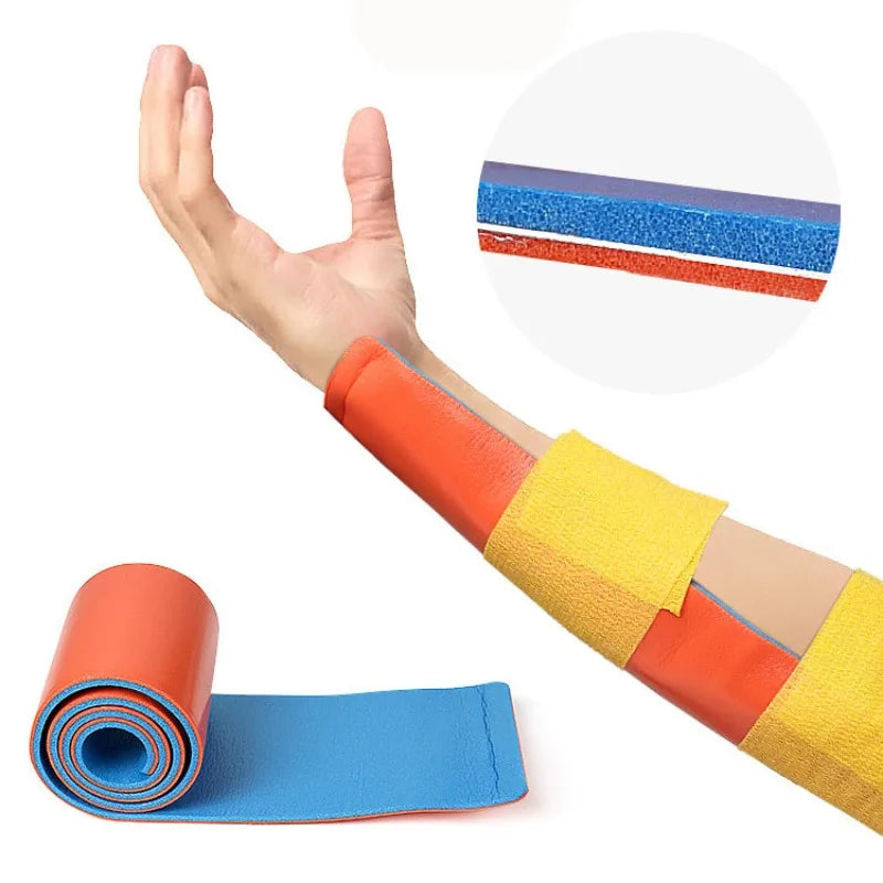 Plastic Polymer Emergency Medical Splint Roller Fracture Fixed Waterproof Washable Neck Leg Arm Rescue First Aid Support Bracket