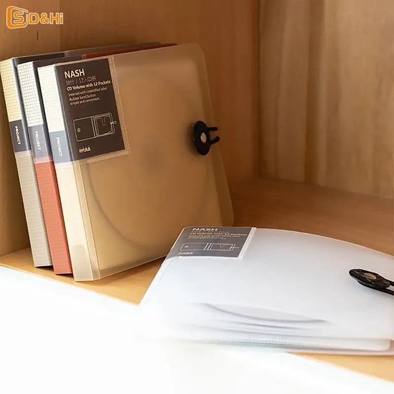 Transparent Color Plastic Disc CD Case DVD Holder Wallet Storage Bag Organizer Cover Bag Box CD DVD Album Box Cases With Buckle