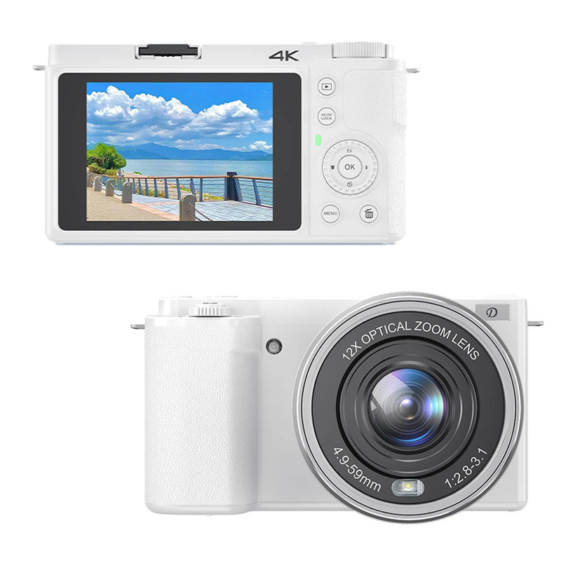 Komery 12X Optical Zoom SLR DSLR Camera 4K 64MP HD Digital Cameras For Photography Auto Focus WiFi Video Vlog Webcam Camcorder