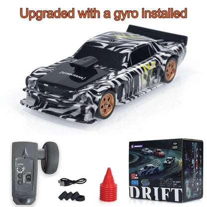 Upgrade Gyro Mini Toys 4WD 1/43 RC Speed Car RTR 2.4G Radio Control Racing Drifting Car Four-wheel Drive High Speed Model Gifts