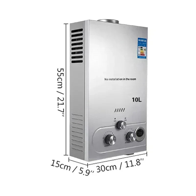 VEVOR 6L 8L 10L 12L 16L 18L LPG  LPG Gas Water Heater Domestic Instant Tankless Propane Tankless Gas Water Heater